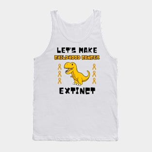 Childhood Cancer Extinct Dinosaur Dino Pediatrician Pedia Tank Top